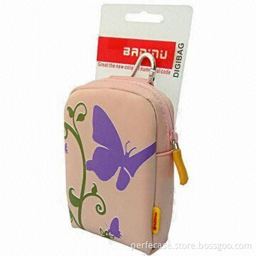 Nylon Camera Case with Fashion Patterns and Pocket for Card, Various Colors Available